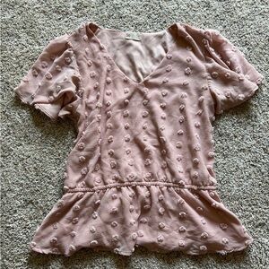 Women’s pink babydoll top | Size L